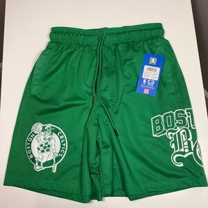 NWT- Ultra Game Boston Celtics Mesh Basketball Shorts in kelly green.